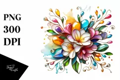 Watercolor Luxury Flower Splash Clipart Product Image 3