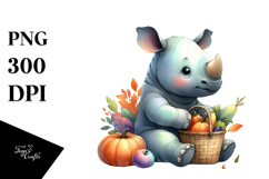 Quirky Baby Rhino with Vegetables.png Product Image 1
