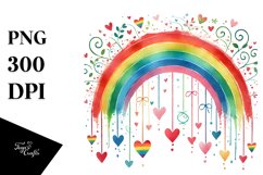 Colorful Washed Rainbow PNG Product Image 1
