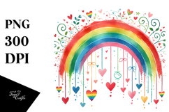 Digital Painting with Colorful Rainbow PNG Product Image 1