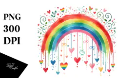 Digital Painting with Colorful Rainbow PNG Product Image 1