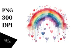Digital Painting with Colorful Rainbow PNG Product Image 1