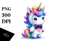 Cute Baby Unicorn Dressed for Halloween PNG Product Image 1
