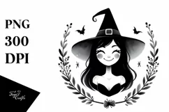 Gothic Smiling Witch | Tshirt|Tumbler|Mug|Clipart Product Image 3