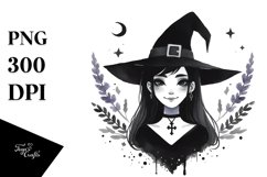Smiling Gothic Witch Art | Tshirt|Tumbler|Mug|Clipart Product Image 3