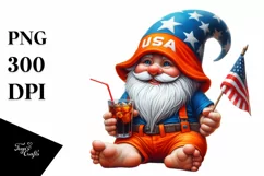 Detailed Gnome with Soda | Sublimation | Clipart Product Image 1