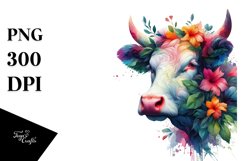 Vibrant Abstract Cow PNG Product Image 1