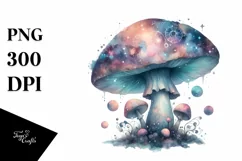 Celestial Mushroom Watercolor PNG Product Image 1