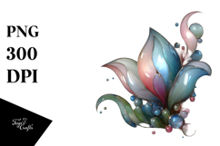 Abstract Glossy Snowdrop, Transparent PNG Product Image 1