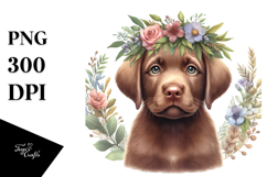 Watercolor Baby Chesapeake Bay Retriever Big Eyes Product Image 1