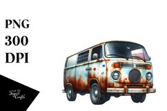 Vintage Rusted Van Sublimation Clipart Product Image 3