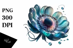 Sublimation Clipart Flower - A glossy anemone Product Image 1