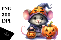 dressed Mouse Halloween Sublimation Clipart Product Image 1