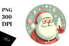 Retro Christmass Santa PNG Product Image 1