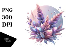 Colorful Pastel Lavender, Watercolor PNG Product Image 1