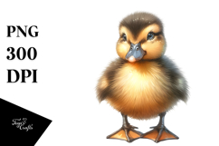 Cute Baby Duck Watercolor PNG Product Image 1