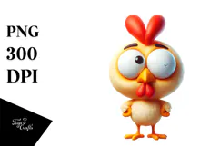 Goofy Chicken with Bandana, Transparent PNG Product Image 1