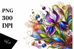 Watercolor Luxury Flower Splash Clipart Product Image 1