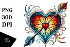 Digital Stained Hearth PNG Product Image 1