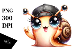 Baby Snail with Goofy Smile PNG Product Image 1