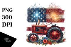 Vintage Tractor Watercolor Product Image 1
