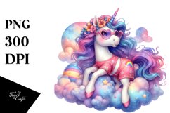 Cute Unicorn from Dreamy Nebula | Sublimation | Clipart Product Image 3