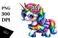 Smiling Baby Unicorn Drawing, Transparent PNG Product Image 1