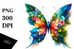 Vibrant Abstract Flower Butterfly PNG Product Image 3