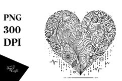 Simple Lineart Heart PNG Product Image 1