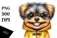 Funny Baby Yorkipoo With Sunglasses | Sublimation | Clipart Product Image 1