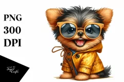 Funny Baby Yorkipoo With Sunglasses | Sublimation | Clipart Product Image 3