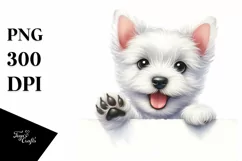 Funny Baby West Highland White Terrier | Clipart Product Image 3