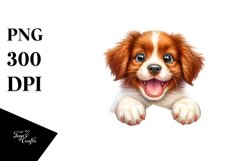 Colorful Small Baby Brittany | Sublimation Clipart Product Image 1