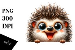 Crazy Furr Enthusiastic Funny Hedgehog | Clipart Product Image 1