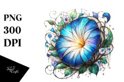 Shiny Morning Glory Stained Clipart Product Image 3