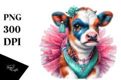 colorful Baby Cow in Tutu Product Image 1