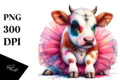 colorful Baby Cow in Tutu Product Image 1
