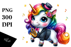 colorful Baby Unicorn in Jazz Dancer Outfit Product Image 1