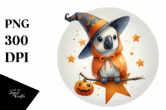 Cute Halloween Macaw, High-Quality PNG Product Image 3