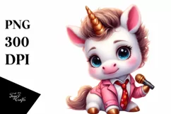 Baby Unicorn Posing Johny Bravo | Clipart Product Image 1