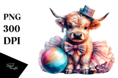 colorful Baby Highland Cow in Ballroom Product Image 1