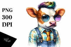 Baby Cow Posing Humbly PNG Product Image 1