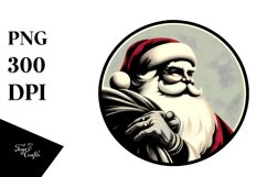 Retro Christmass Santa PNG Product Image 1
