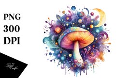 Colorful Magical Celestial Mushroom Watercolor Product Image 3