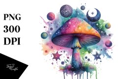 Colorful Magical Celestial Mushroom Watercolor Product Image 3