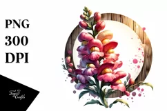 Glossysnapdragon Shiny Metallic Wood Sublimation Clipart Product Image 3