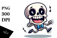 colorful Cartoon Skull PNG Product Image 1
