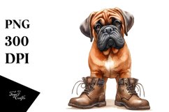 Watercolor Mastiff Big Eyes Standing Up | Sublimation | Product Image 1