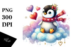 Adorned Penguin on Cloud PNG Product Image 1
