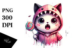 Spooky Cat with Lollipop.png Product Image 1